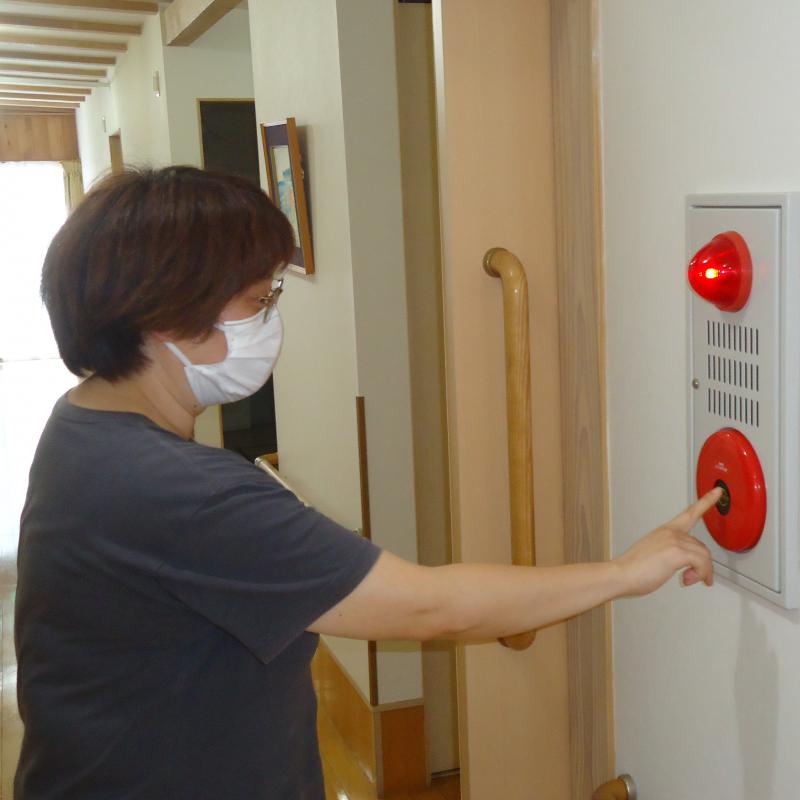 火元確認後、火災報知器を発報